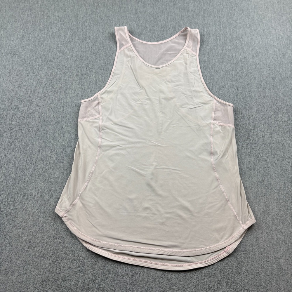Lululemon Top Womens 6 Pink Sculpt Tank II Mesh Running Gym Yoga Workout Active